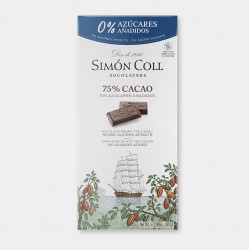 Chocolate 75% cacao SIN...
