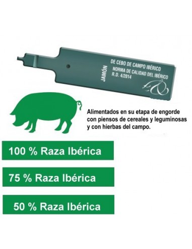 Great Iberian Cebo Field Ham 50% Iberian Breed...
