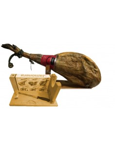 Kit Jamón de Cebo de Campo Ibérico,  Jamonero y cuchillo.